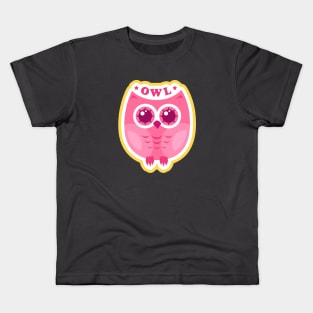 Owl Cute Cartoon Drawing Kids T-Shirt